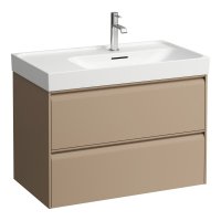 Laufen Meda 800mm 2 Drawer Vanity Unit for Right Hand Basin - Cappuccino