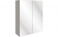 Purity Collection Valento 600mm Mirrored Wall Unit - Pearl Grey Gloss