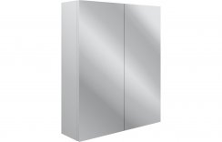 Purity Collection Belinda 600mm 2 Door Mirrored Wall Unit - Satin White Ash