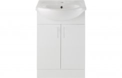 Purity Collection Visio 560mm Basin Unit & Basin - White Gloss