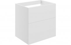 Purity Collection Statura 590mm Wall Hung 2 Drawer Basin Unit (No Top) - Matt White