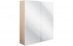 Purity Collection Textura 600mm 2 Door Mirrored Wall Unit - Matt White