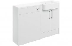 Purity Collection Aurora 1242mm Basin & Toilet Unit Pack (RH) - White Gloss