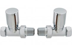Purity Collection Patterned Chrome Radiator Valves - Straight