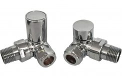 Purity Collection Patterned Chrome Radiator Valves - Corner