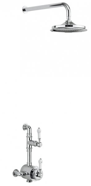 Burlington Stour Thermostatic Exposed Shower Valve with Fixed Shower Arm