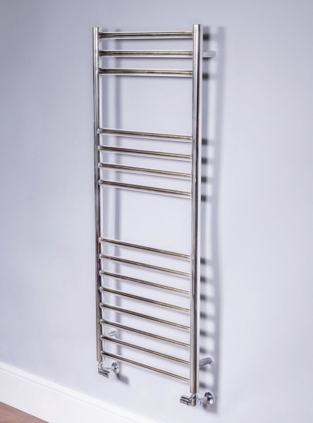 DQ Heating Siena 490 x 400mm Ladder Rail with H+ Element - Polished Stainless