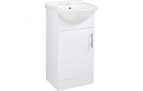 Purity Collection Visio 450mm Basin Unit & Basin - White Gloss