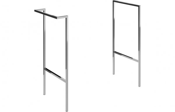 Purity Collection Statura Optional Frame with Integrated Towel Rail - Chrome