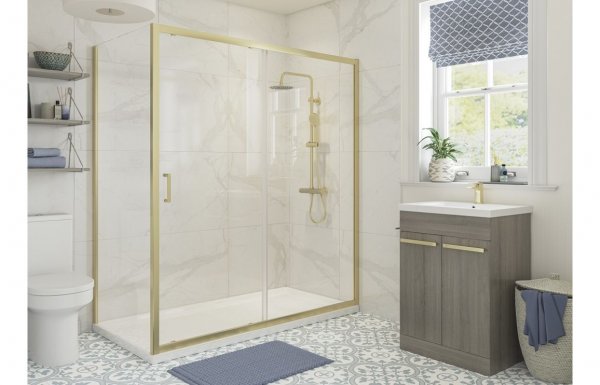 Purity Collection Classica 900mm Side Panel - Brushed Brass
