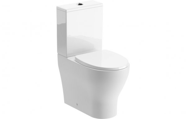 Purity Collection Blossom Rimless Short Projection Close Coupled Fully Shrouded Toilet & Soft Close Seat