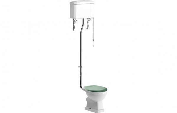 Purity Collection Chateau High Level Toilet & Sage Green Soft Close Seat