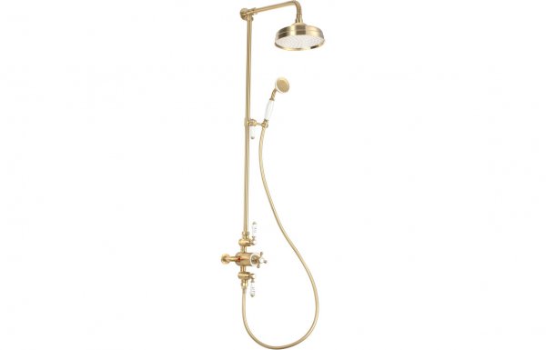 Purity Collection Hadley Thermostatic Shower Kit - Brushed Brass