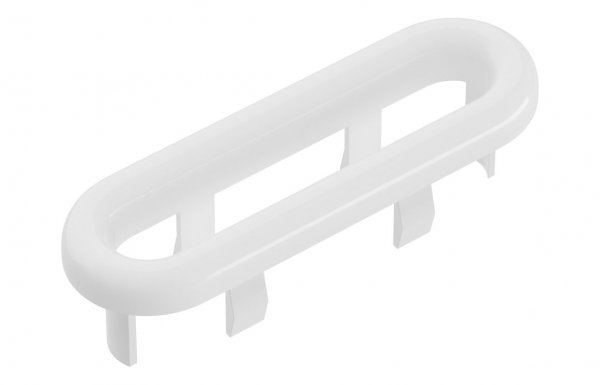 Purity Collection Oval Overflow Ring - White