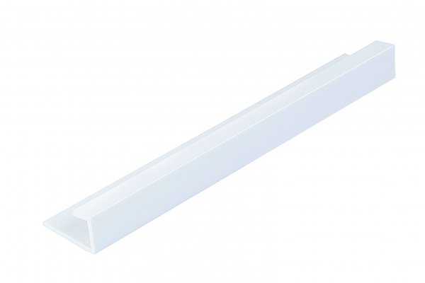 Zest Pvc End U Cap Trims for Use with 1000/10mm Panels - 2400mm x 11mm - White