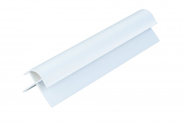 Zest Pvc External Corner Trims for Use with 1000/10mm Panels - 2400mm x 11mm - White