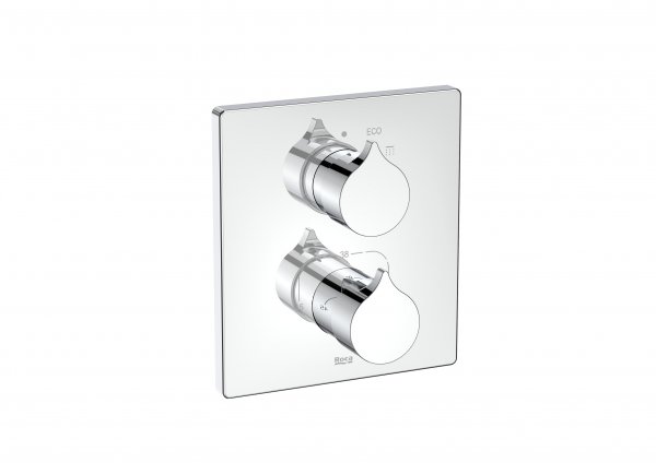Roca Insignia Built-In Thermostatic Bath Or Shower Mixer With Automatic Diverter And 1 Outlet