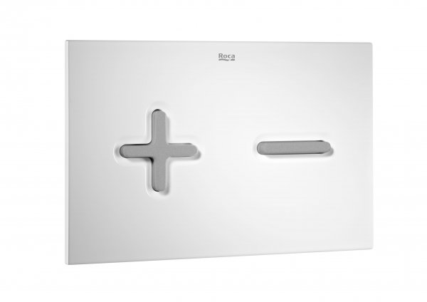 Roca PL6 White/Grey Dual Flush Plate