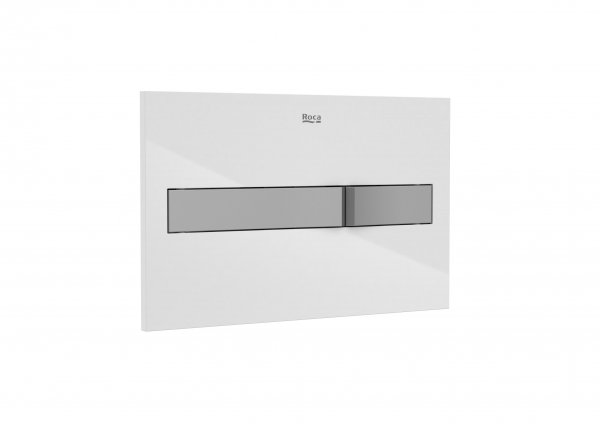 Roca PL2 White/Grey Dual Flush Plate