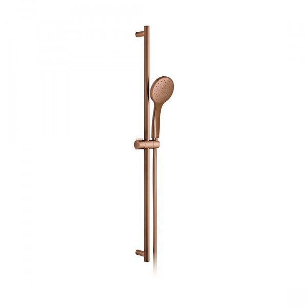 Vado Individual Showering Solutions Round Single Function Air-Injection Slide Shower Rail Kit - Brushed Bronze