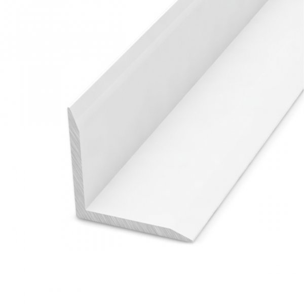 Zest Aluminium Internal Corner 2600mm x 12mm x 12mm For Use with 5mm Panels - White
