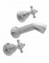 BC Designs Victrion Crosshead 3 Hole Wall Mounted Bath Filler