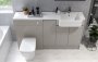 Purity Collection Valento 900x330mm Base End Panel - Pearl Grey Gloss