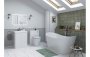 Purity Collection Lumbra 500mm 2 Door Floor Standing Cloakroom Basin Unit - White Gloss