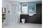 Purity Collection Aurora 1542mm Basin Toilet & 1 Door Unit Pack (RH) - Matt Graphite Grey