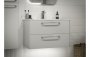Purity Collection Garbo 810mm 2 Drawer Wall Unit & Basin - White Gloss
