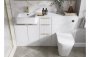 Purity Collection Textura 1542mm Basin Toilet & 3 Drawer Unit Pack (LH) - Matt White