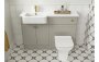 Purity Collection Belinda 1542mm Basin Toilet & 1 Door Unit Pack (RH) - Matt Latte