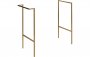 Purity Collection Statura Optional Frame with Integrated Towel Rail - Brushed Brass