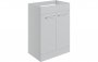 Purity Collection Volti 590mm Floor Standing 2 Door Basin Unit (No Top) - Grey Gloss