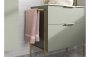 Purity Collection Statura 1180mm Wall Hung 4 Drawer Basin Unit (No Top) - Matt Olive Green