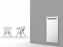 Zehnder Studio Collection Zenia Thermal Comfort Unit Left Handed Door Hinge 1000 x 450mm - White Glass