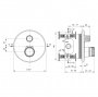 Ideal Standard Ceratherm Navigo Built-In Thermostatic 1 Outlet Round Shower Mixer - Silk Black