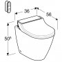 Geberit AquaClean Tuma Comfort Floor Standing Shower Toilet - White Glass