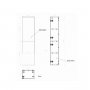 The White Space Scene 2 - Door Tall Storage Unit - Left Handed Hinge - 350mm Wide -