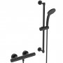 Ideal Standard Ceratherm T25 Exposed Thermostatic Silk Black Shower Mixer Pack