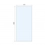 Purity Collection 900mm Brushed Nickel Wetroom Panel with Ceiling Bar