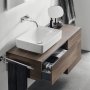 Geberit VariForm 1200mm Three Drawer Hickory Vanity Unit for Lay-On Basin