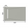 Purity Collection Level Access 1200 x 900mm Linear 600 End Drain Wetroom Tray