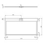 Ideal Standard i.life Ultra Flat S 1700 x 900mm Rectangular Shower Tray with Waste - Jet Black