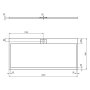 Ideal Standard i.life Ultra Flat S 2000 x 900mm Rectangular Shower Tray with Waste - Jet Black