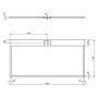 Ideal Standard i.life Ultra Flat S 2000 x 1000mm Rectangular Shower Tray with Waste - Concrete Grey