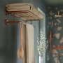 Vado Individual Spa Bathroom Towel Shelf With Towel Rail - Brushed Bronze 600mm (24