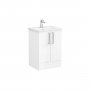 Vitra Root 60cm Basin Unit with Two Doors - High Gloss White