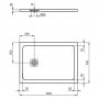 Ideal Standard Ultra Flat S+ 1000 x 700mm Sand Rectangular Shower Tray