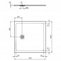 Ideal Standard Ultra Flat S+ 1000 x 1000mm Black Square Shower Tray
